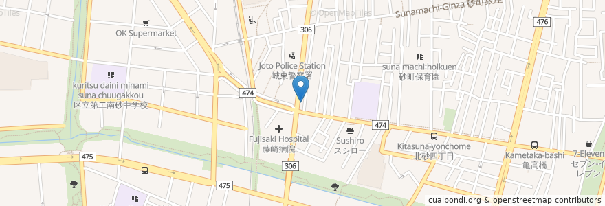 Mapa de ubicacion de 亀髙医院 en 日本, 東京都, 江東区.