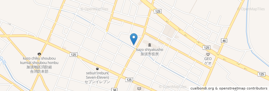 Mapa de ubicacion de NONA en Japan, Saitama Prefecture, Kazo.