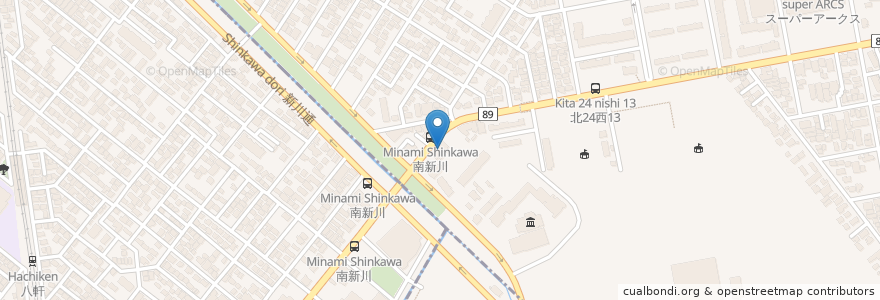 Mapa de ubicacion de マクドナルド en Япония, Хоккайдо, Округ Исикари, Саппоро, Кита.