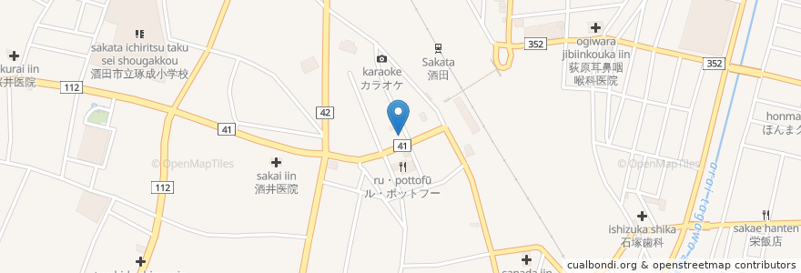 Mapa de ubicacion de ひょうたん en Japón, Prefectura De Yamagata, 酒田市.