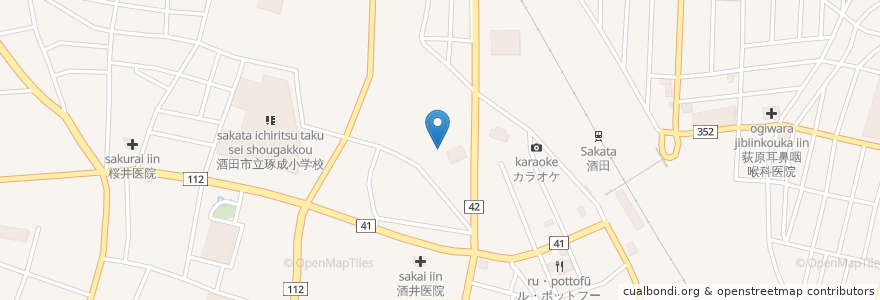 Mapa de ubicacion de 稲荷神社 en Giappone, Prefettura Di Yamagata, 酒田市.