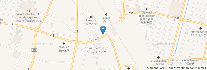 Mapa de ubicacion de 大庄水産 en 日本, 山形県, 酒田市.