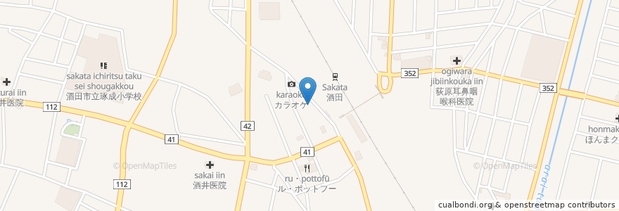 Mapa de ubicacion de めぐみや en Japon, Préfecture De Yamagata, 酒田市.