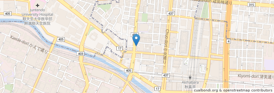 Mapa de ubicacion de 炭の魂 en Japan, 東京都, 千代田区.