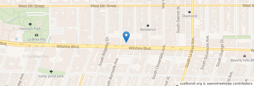 Mapa de ubicacion de El Rey Theatre en Amerika Syarikat, California, Los Angeles County, Los Angeles.