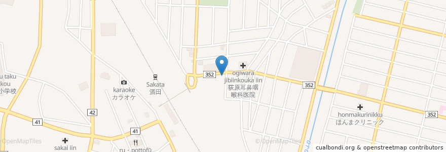 Mapa de ubicacion de 麺屋 新三 en Japan, Präfektur Yamagata, 酒田市.