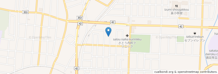 Mapa de ubicacion de 珈琲貴族 en Japon, Préfecture De Yamagata, 酒田市.