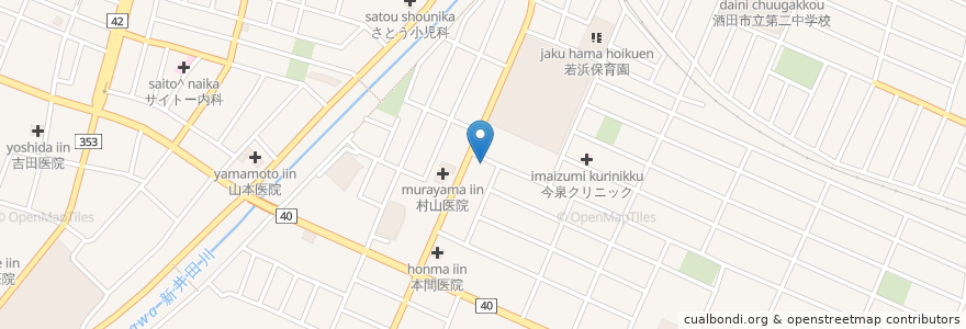 Mapa de ubicacion de 長兵衛若浜支店 en Japan, Präfektur Yamagata, 酒田市.
