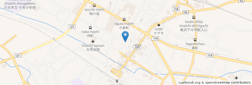Mapa de ubicacion de こだま食堂 en اليابان, 栃木県, 日光市.