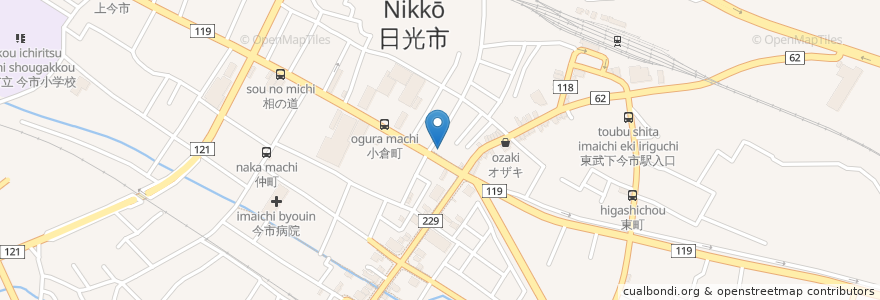 Mapa de ubicacion de ニジコ en Japão, 栃木県, 日光市.