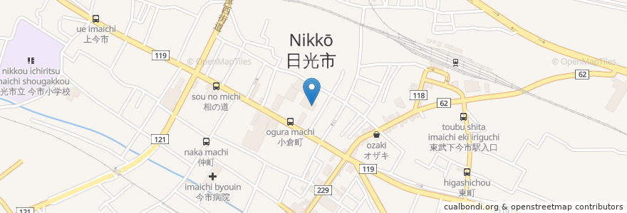 Mapa de ubicacion de 日光珈琲　玉藻小路店 en Jepun, 栃木県, 日光市.