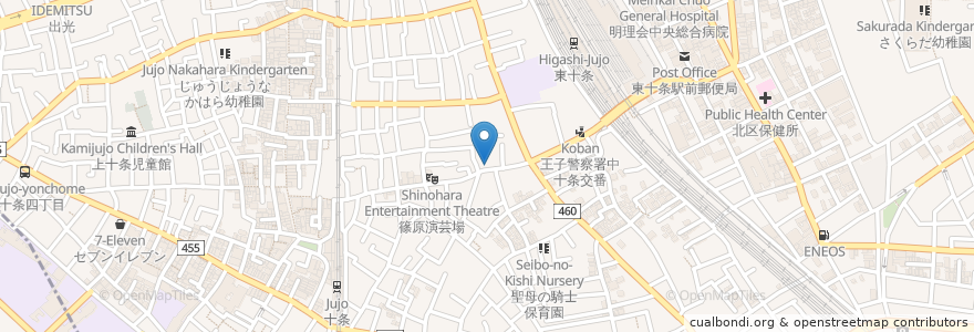Mapa de ubicacion de ささやん en 일본, 도쿄도, 北区.