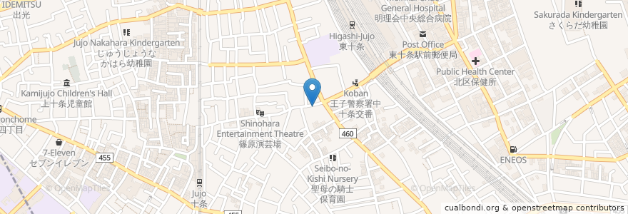 Mapa de ubicacion de 十条訪問看護ステーション en 日本, 東京都, 北区.