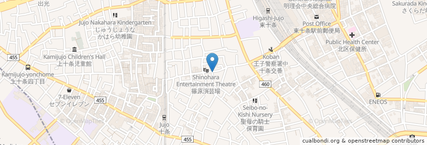 Mapa de ubicacion de Cafe Restrant KIRIN en اليابان, 東京都, 北区.