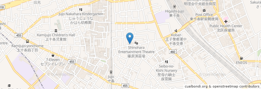 Mapa de ubicacion de けあビジョン十条 en 日本, 東京都, 北区.
