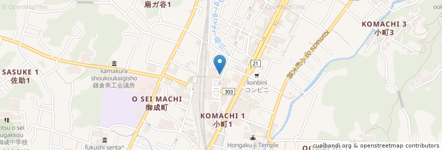 Mapa de ubicacion de サーティワンアイスクリーム en ژاپن, 神奈川県, 鎌倉市.
