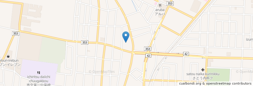 Mapa de ubicacion de 七門稲荷神社 en Japan, Yamagata Prefecture, Sakata.