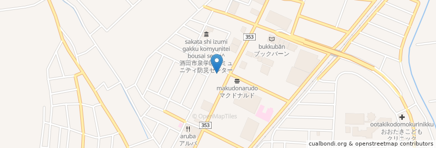 Mapa de ubicacion de 荘内銀行 酒田北支店 en Giappone, Prefettura Di Yamagata, 酒田市.