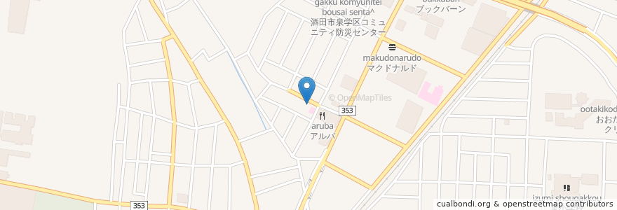 Mapa de ubicacion de すみれ調剤薬局 en 일본, 야마가타현, 酒田市.