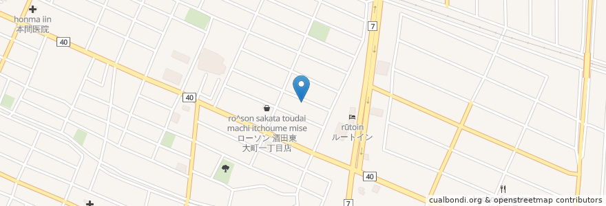 Mapa de ubicacion de 割烹ふく助 en اليابان, 山形県, 酒田市.