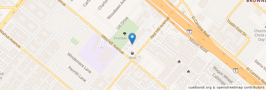 Mapa de ubicacion de Pho Bac Ky en United States, California, Orange County, Tustin.