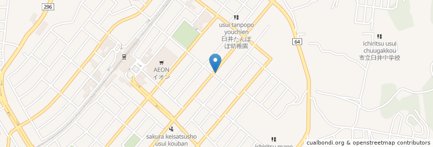 Mapa de ubicacion de リンガーハット en Japan, Präfektur Chiba, 佐倉市.