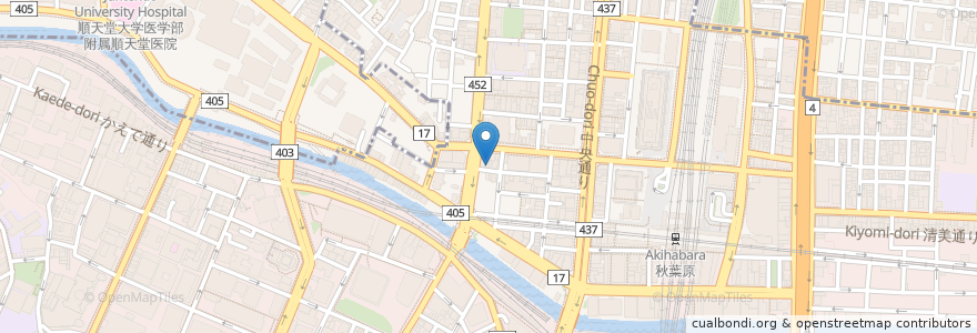 Mapa de ubicacion de クレッシェンド en Japon, Tokyo, 千代田区.