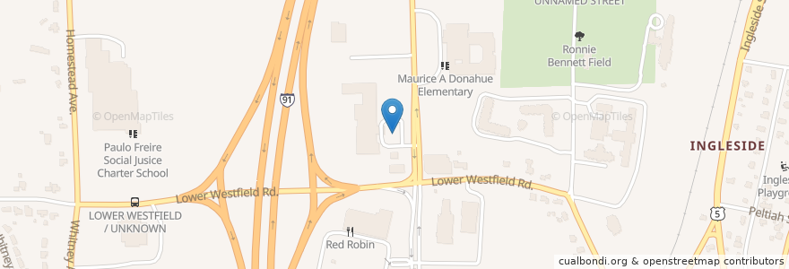 Mapa de ubicacion de McDonald's en 미국, 매사추세츠, Hampden County, Holyoke.