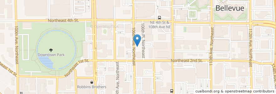 Mapa de ubicacion de Just Poke! en الولايات المتّحدة الأمريكيّة, واشنطن, King County, Bellevue.