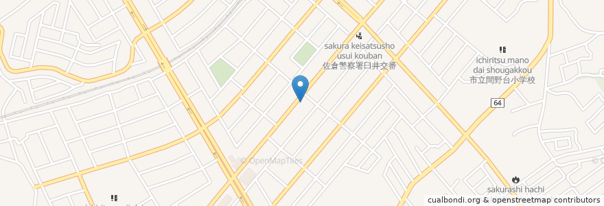 Mapa de ubicacion de ウエルシア en 日本, 千葉県, 佐倉市.