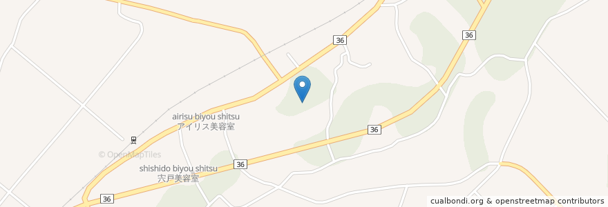 Mapa de ubicacion de 荒神社 en 日本, 宫城县, 登米市.