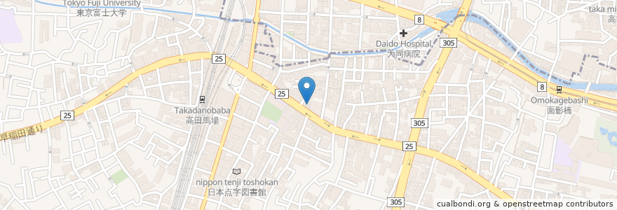 Mapa de ubicacion de 鳥やす en 日本, 東京都, 新宿区.