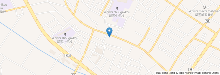Mapa de ubicacion de 埼玉りそな銀行騎西支店 en Japan, Saitama Prefecture, Kazo.