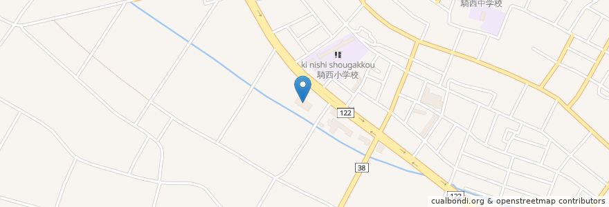 Mapa de ubicacion de 騎西コミュニティセンター文化会館 en 日本, 埼玉県, 加須市.