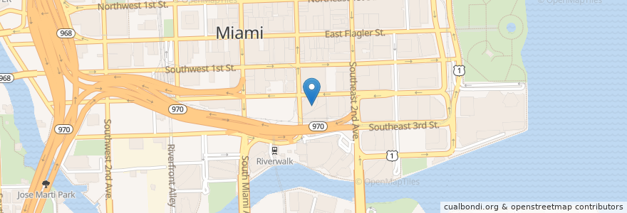 Mapa de ubicacion de Total Bank en Vereinigte Staaten Von Amerika, Florida, Miami-Dade County, Miami.