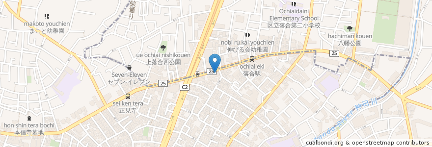 Mapa de ubicacion de 人間ばんざい en Giappone, Tokyo, 中野区.