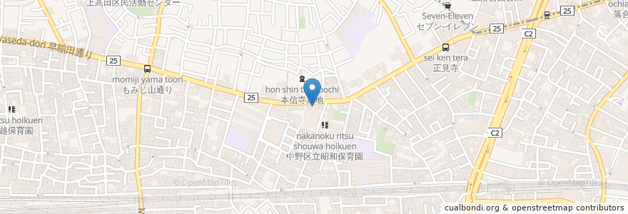 Mapa de ubicacion de こぐま動物病院 en 日本, 东京都/東京都, 中野区.