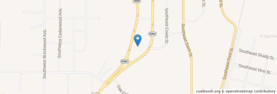 Mapa de ubicacion de Walgreens en Verenigde Staten, Oregon, Yamhill County, Mcminnville.