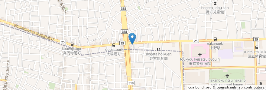Mapa de ubicacion de 柿家鮓 en 일본, 도쿄도, 杉並区.