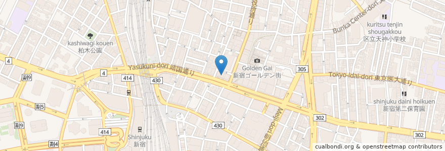 Mapa de ubicacion de シダックス en Japan, Tokio, 新宿区.