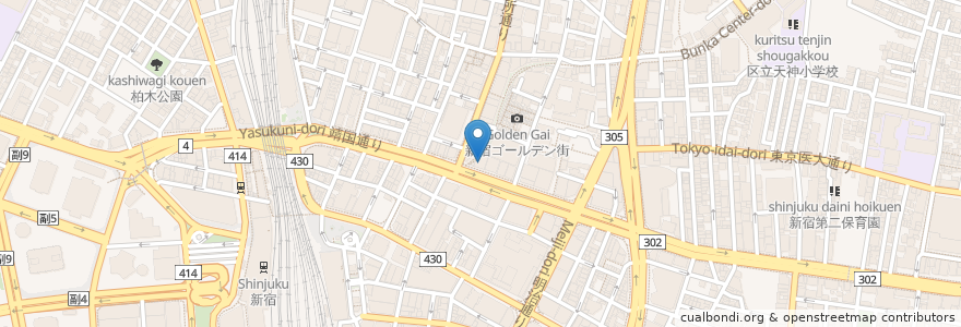 Mapa de ubicacion de サイゼリヤ en اليابان, 東京都, 新宿区.