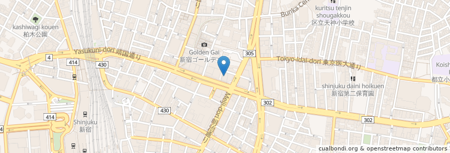 Mapa de ubicacion de ジョナサン en 일본, 도쿄도, 신주쿠.