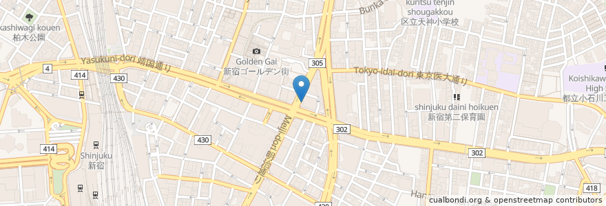 Mapa de ubicacion de 富士そば en 일본, 도쿄도, 신주쿠.