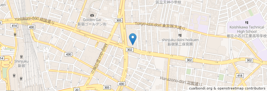 Mapa de ubicacion de 龍生堂薬局 en Japão, Tóquio, 新宿区.