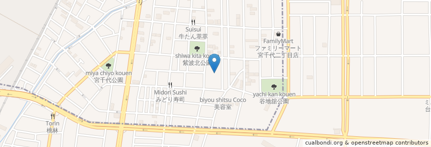 Mapa de ubicacion de 志波幼稚園 en Jepun, 宮城県, 仙台市, 若林区.