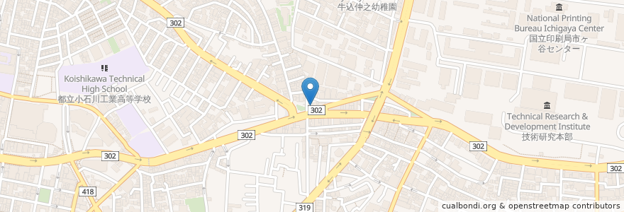 Mapa de ubicacion de てんや en Japan, Tokio, 新宿区.