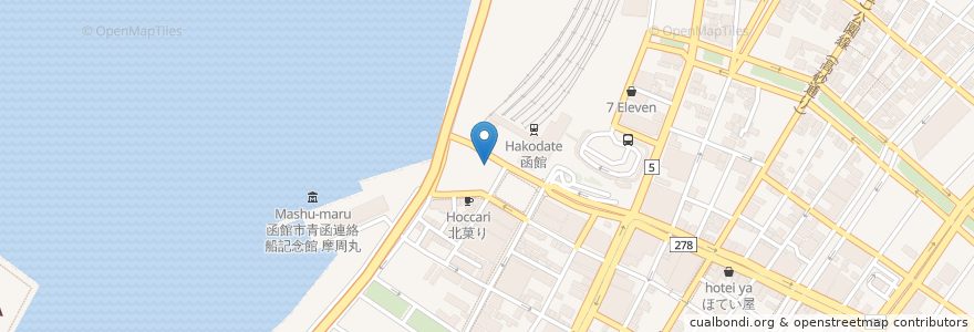 Mapa de ubicacion de 駅レンタカー北海道㈱ 函館営業所 en 日本, 北海道, 渡岛综合振兴局, 函館市.