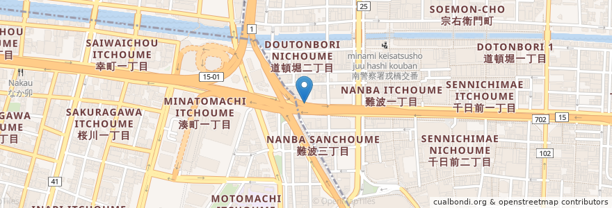 Mapa de ubicacion de セブン銀行 en Japonya, 大阪府, 大阪市.