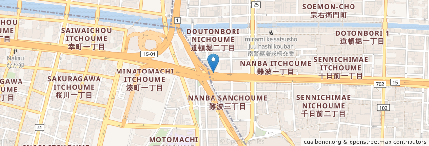 Mapa de ubicacion de ゆうちょ銀行 en 日本, 大阪府, 大阪市.