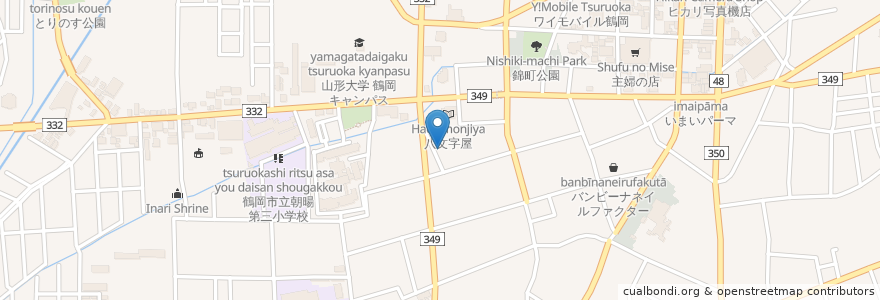 Mapa de ubicacion de 石原小児科医院 en Япония, Ямагата, 鶴岡市.